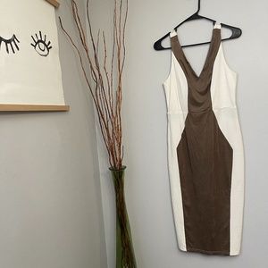 Boutique Mia Suedette Zip Detail Bodycon Dress